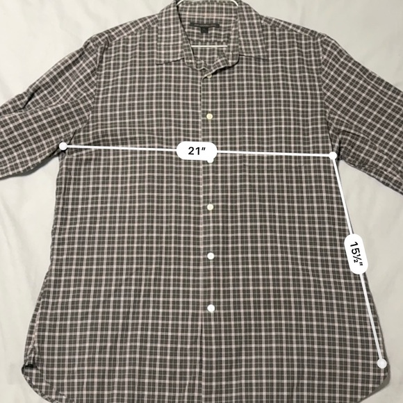 John Varvatos Black and White Checkered Shirt - Picture 5 of 8